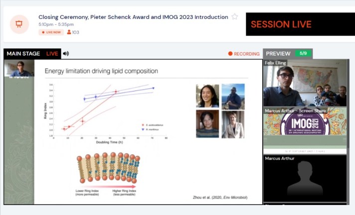 A screenshot of the Pieter Schenck Award presentation